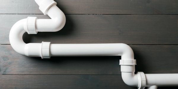 white plastic sewerage water pipes